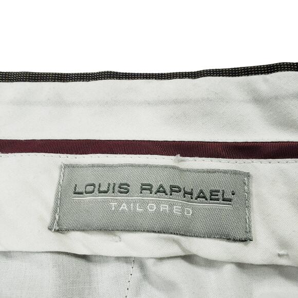 Louis Raphael 32x30 Tailored Fit Dress Pants Mens Brown Flat Front - Picture 5 of 10